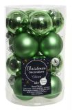 Decoris kerstballen set glas | 16 stuks | 3.5 centimeter | groen