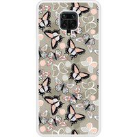 Redmi Beschermende siliconen case compatibel met Redmi Note 9 Pro Vintage Butterflies