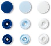Prym Love drukknoppen kunststof 12,4mm blauw/wit/lichtblauw 30 st.