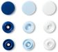 Prym Love drukknoppen kunststof 12,4mm blauw/wit/lichtblauw 30 st.