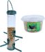 BOON Vogel voedersilo groen/transparant kunststof 33 cm inclusief 4-seizoenen mueslimix vogelvoer - Vogel voederstation