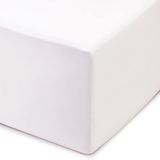 Amago - Hoeslaken, 50 cm Diepe, 100% Katoen, 120 x 200 cm - Wit
