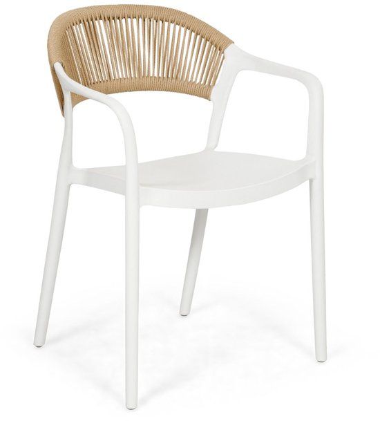 Domani Furniture Tuinset 4 personen 160 cm Kunststof Wit Toscano/Tavano