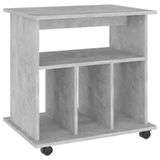 VidaXL Rolkast 60x45x60 cm bewerkt hout betongrijs