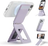 MOFT Tripod Wallet - Kaarthouder & Uitklapbare Standaard 20CM - Compatibel met MagSafe - MOVAS Vegan Leer - Magnetische Portemonnee 2 Pasjes - Paars