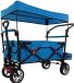 Chariot d'enfant - Chariot avec barre de poussée - Bleu