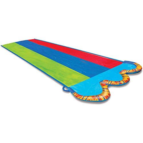 BANZAI Triple Racer Waterglijbaan - 4,9 m - Outdoor Waterglijbaan Splash Toy
