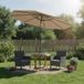 Gartenschirm 230 cm mit Handkurbel und faltbarem Design