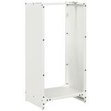 VidaXL Chariot à bois et support Acier blanc 300x800 mm
