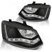 LLCTOOLS VW Polo 6R 2009-2014 LED dagrijverlichting design koplampen zwart