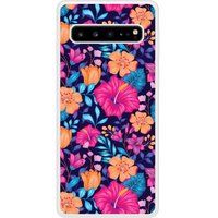 Samsung Galaxy S10 Fleurs exotiques Verstevigd hoesje met sublimatie bedrukking