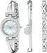 Anne Klein Women's Premium Crystal Accented Bangle Watch and Bracelet Set