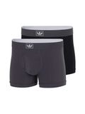 adidas Originals 2PK Trunk - Comfort Cotton Rib - Onderbroek Mannen - grijs/zwart