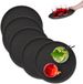 Merkloos Relaxdays Horeca dienblad - Set van 5 - Ø 35 cm - Antislip - Rond - Zwart