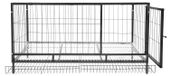 Enclos pour poules Poulailler intérieur et extérieur Métal 120x58x62 cm Avec pondoir Robuste et ventilé Montage facile Noir