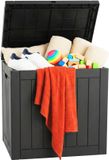 Merkloos Relaxdays Tuinkussenbox - 118 liter - zwart