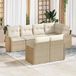 Maison Exclusive - Set de 7 coussins de banc de jardin, beige, en polyrotin