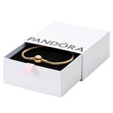PANDORA Slanke glitterarmband in goud met 18 karaat vergulde metalen legering uit de PANDORA Moments Collection, 20 cm