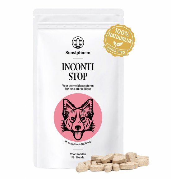 Sensipharm Inconti Stop Hond - 90 Tabletten - Voedingssupplement bij Incontinentie