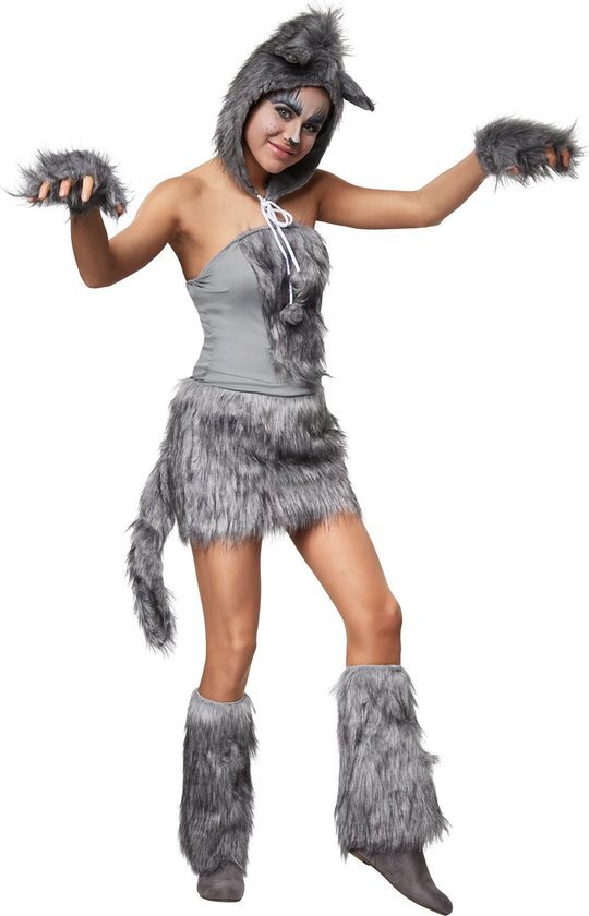 Tectake dressforfun - Hete wolfsdame XL - verkleedkleding kostuum halloween verkleden feestkleding carnavalskleding carnaval feestkledij partykleding - 302494