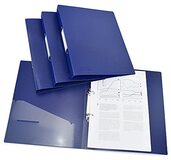 Rapesco 1660 Germ-Savvy A4 Ringbinder - Blue (Pack of 4)