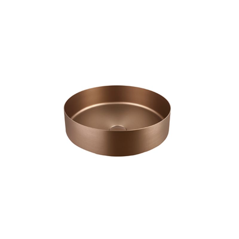Badkamerplanet Waskom RVS Geborsteld Brons 40x40x12 cm incl. Clickwaste