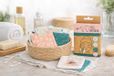 Feel Natural 858270 Make-upverwijderaar, vierkant, 4 stuks,wit, groen, blauw, roze, paars