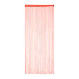 Relaxdays Draadgordijn, 90 x 245 cm, met lus, voor deuren en ramen, in te korten, wasbaar, rood