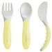 MAM Baby's Cutlery ZEDMM331N bestekset met vork, lepel en mes, 6 maanden, geel