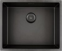 Caressi CAGRPP50BK-TU Enkele Spoelbak - 50 x 40 cm - Zwart - Graniet - Design