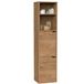 MUEBLES PITARCH Nadia Badszuil met beslag, badkamerkast met 4 planken, 2 deuren, eiken goud, 150 x 36,5 x 30 cm (H x B x D), bijzetmeubel, modern