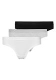 SNOCKS Brazilian Slip Dames - 3 Stuks - Maat M - Mix (Wit/Lichtgrijs/Zwart)