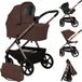 Lionelo Carmine Kinderwagen 3 in 1 - GravelTech All-Terrain Wielen - Bruin