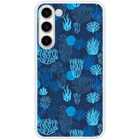 Samsung Bedrukt siliconen hoesje compatibel met Galaxy S23 Plus Corail bleu