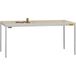 Manuflex LD1906.9006 ESD-werktafel UNIDESK met kunststof plaat, onderstel aluzilver vergelijkbaar met RAL 9006, bxdxh = 1200 x 800 x 723-733 mm Aluminium-zilver