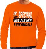 Bellatio Decorations Koningsdag verkleed sweater heren - ik ben speciaal - oranje L