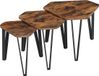 Vasagle Table basse Ensemble de 3 pièces Marron
