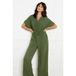 LOLALIZA Kaki Jumpsuit met Ceintuur