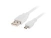 Lanberg CA-USBM-10CC-0010-W USB-kabel USB 2.0 1 m Micro-USB A naar USB A Wit