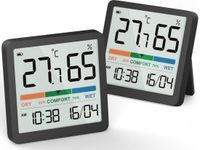 Merkloos / Sans marque Wan GmbH Digitale Kamerthermometer en Hygrometer - Temperatuur en Vochtigheid Sensor voor Binnen gebruik