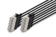 DIGITUS LAN-kabel Cat 6A – 0,3 m – 10 stuks – Slim – F/FTP – Zwart