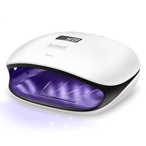 SUNUV SUN4 lednagellamp, uv-nageldroger voor Shellac gel, manicure, met 4 timers (zwart)