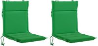 vidaXL 2-delige hoogrugkussen GEMERT 2 pcs 100% Polyester Groen