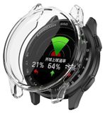 Wigento Garmin Beschermhoes van TPU, volledig dekkend, met elektroplating, voor de Garmin Approach S50 smartwatch. Transparant