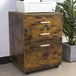BAKAJI Ladekast, bureau, printerkast van MDF-hout, met 3 laden en 4 draaibare wielen, modern design, inrichtingsvoorwerp voor thuis, kantoor, afmetingen 46,5 x 45 x 64 cm (industrie)