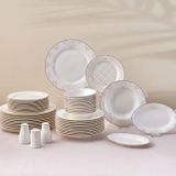 Karaca Siena Servieset 53-Delig – 12 Personen – New Generation Bone – Goud Detail – Luxe Dinerset