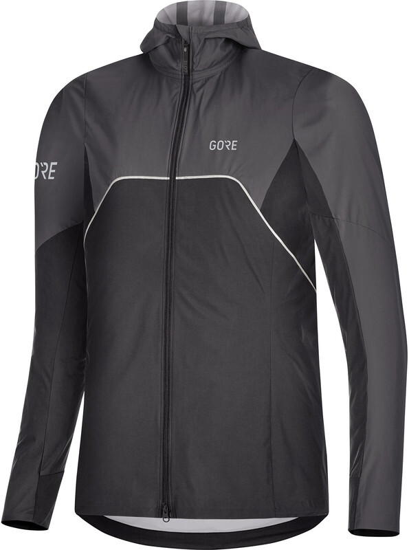 Gore Wear R7 Partial Gore-Tex Infinium hardloopjas Dames grijs/zwart EU 38 2019 Sportjassen