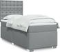Maison Exclusive - Sommier à lattes de lit et matelas Gris clair 90x190 cm Tissu