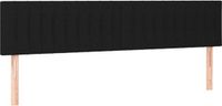 vidaXL Hoofdborden - 200x5x78/88 cm - Stof - Zwart
