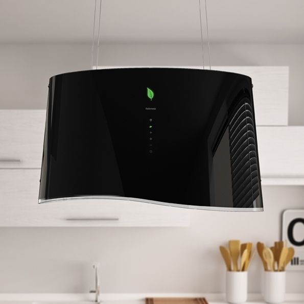 Falmec Mare E.ion Eiland Zwart | 450 m³/uur | LED | 66cm